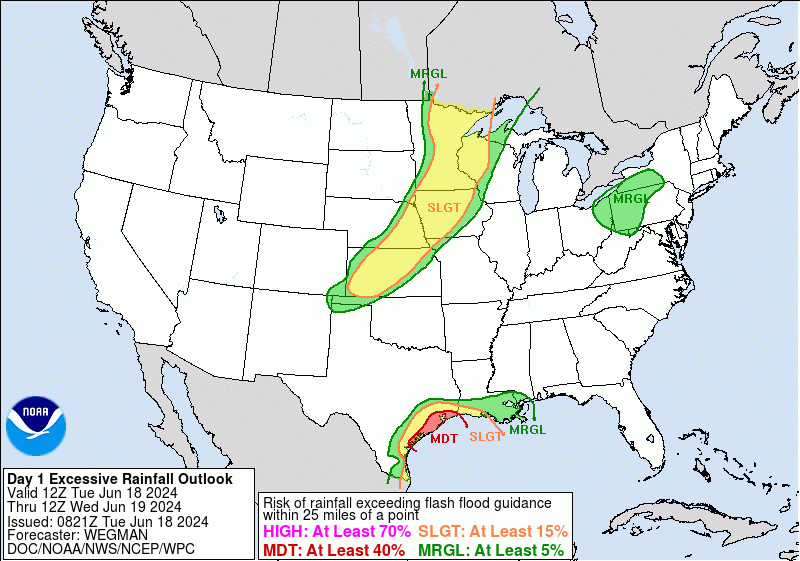 United States Day 1 Excessive Rainfall Outlook