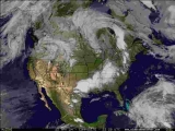 Visible & Infrared Canada Satellite Map