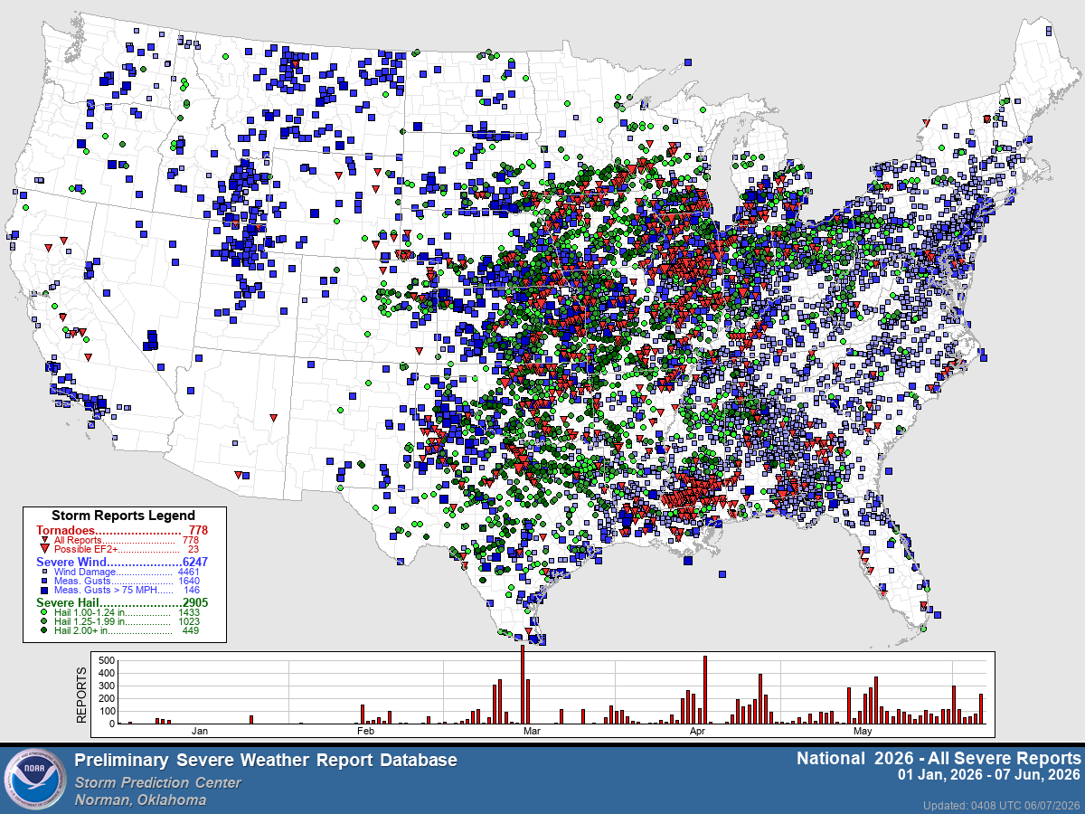 United States Current Weather Conditions Map Thumbnail
