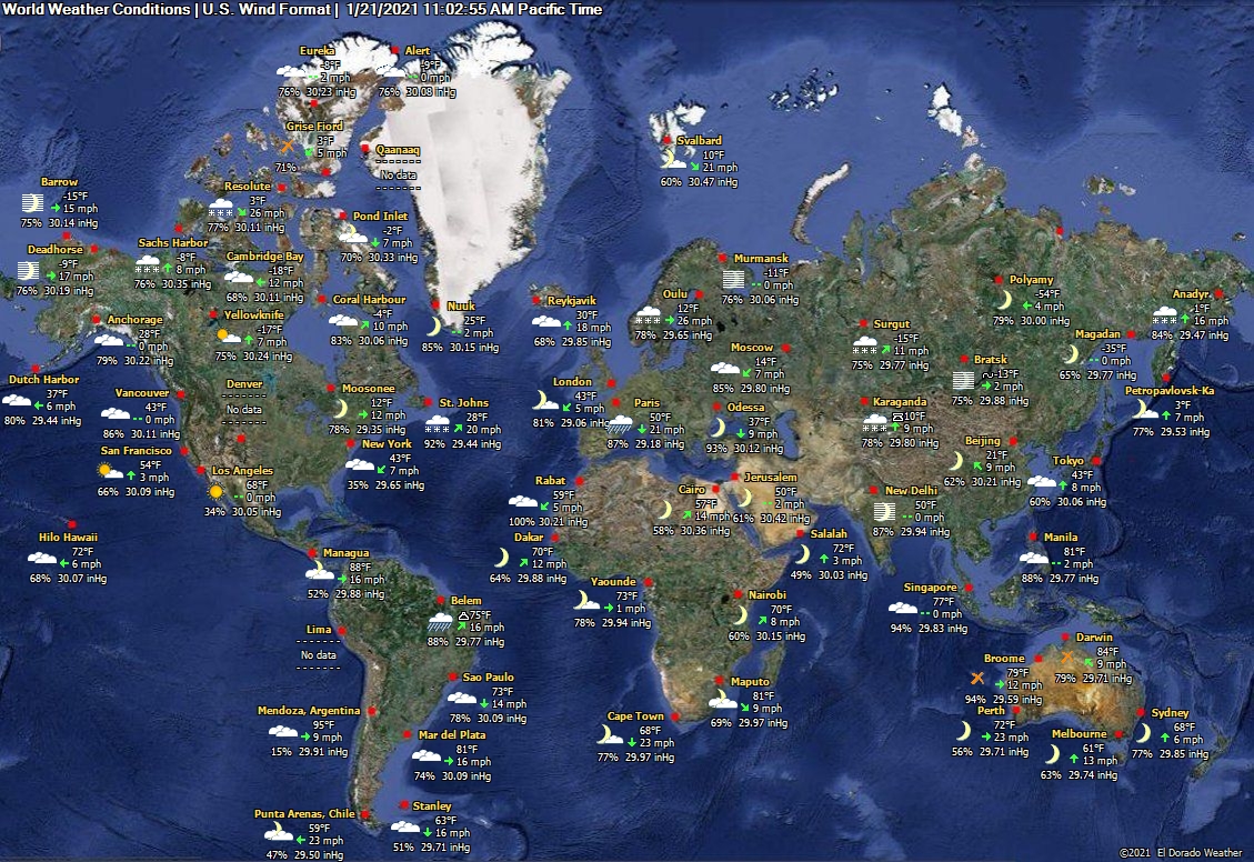 Current World Airport Conditions In Fahrenheit With Current World 