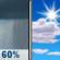 Monday: Showers likely before noon.  Partly sunny, with a high near 60. West southwest wind 5 to 15 mph becoming northwest in the afternoon.  Chance of precipitation is 60%.