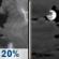 Friday Night: A 20 percent chance of showers and thunderstorms before midnight.  Mostly cloudy, with a low around 66. East wind 6 to 11 mph becoming west after midnight. Winds could gust as high as 20 mph. 