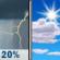 Tuesday: A 20 percent chance of showers and thunderstorms before noon.  Cloudy, then gradually becoming mostly sunny, with a high near 77. North wind 8 to 14 mph, with gusts as high as 23 mph. 