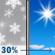 Christmas Day: A 30 percent chance of snow before 11am.  Mostly sunny, with a high near 35. New snow accumulation of less than a half inch possible. 