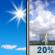 Saturday: A 20 percent chance of showers and thunderstorms after noon.  Mostly sunny, with a high near 88.