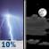 Friday Night: Isolated showers and thunderstorms before 9pm.  Mostly cloudy, with a low around 68. West southwest wind 8 to 11 mph.  Chance of precipitation is 10%.