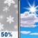 Christmas Day: A 50 percent chance of snow before 11am.  Mostly cloudy, then gradually becoming sunny, with a high near 45. Calm wind becoming northwest around 6 mph in the morning.  New snow accumulation of less than a half inch possible. 