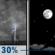 Tonight: A chance of showers and thunderstorms, mainly before 10pm.  Partly cloudy, with a low around 73. Calm wind.  Chance of precipitation is 30%.