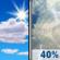 Thursday: A slight chance of showers and thunderstorms before 1pm, then a chance of showers and thunderstorms after 2pm.  Increasing clouds, with a high near 92. Heat index values as high as 106. Calm wind becoming south around 5 mph in the afternoon.  Chance of precipitation is 40%. New rainfall amounts of less than a tenth of an inch, except higher amounts possible in thunderstorms. 
