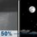 Thursday Night: Scattered showers before 11pm.  Cloudy during the early evening, then gradual clearing, with a low around 41. Light west northwest wind.  Chance of precipitation is 50%.