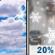 Friday: A slight chance of rain and snow showers after noon.  Partly sunny, with a high near 48. Calm wind becoming south southwest 5 to 8 mph in the afternoon.  Chance of precipitation is 20%.