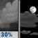 Monday Night: A 30 percent chance of showers and thunderstorms before midnight.  Partly cloudy, with a low around 36.