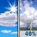 Friday: A slight chance of showers between 1pm and 2pm, then a chance of showers and thunderstorms after 2pm.  Mostly sunny, with a high near 78. South wind around 5 mph.  Chance of precipitation is 40%.