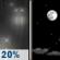 Thursday Night: A 20 percent chance of rain before 11pm.  Mostly clear, with a low around 39. Light north northwest wind. 