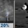 Tonight: A 20 percent chance of showers and thunderstorms before 11pm.  Partly cloudy, with a low around 83. South southeast wind around 8 mph. 