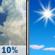 Today: A 10 percent chance of showers and thunderstorms before 8am.  Mostly cloudy through mid morning, then gradual clearing, with a high near 104. Light northwest wind increasing to 5 to 10 mph in the morning. 
