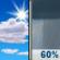 Saturday: Showers likely and possibly a thunderstorm after 2pm.  Mostly sunny, with a high near 79. Chance of precipitation is 60%.