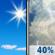 Saturday: A chance of showers and thunderstorms after 2pm.  Mostly sunny, with a high near 79. Chance of precipitation is 40%.