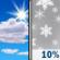 Tuesday: A 10 percent chance of snow showers after noon. Some thunder is also possible.  Mostly sunny, with a high near 48. Light and variable wind. 
