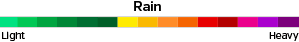 Colored Legend for rainfall intensity